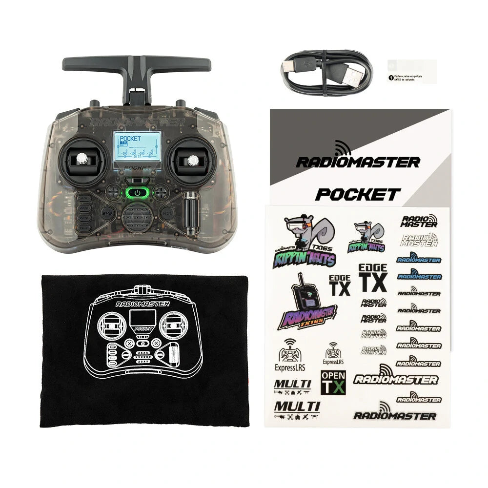 RadioMaster Pocket ELRS 2.4GHz Hall Gimbal FPV Radio Controller (LBT) – EdgeTX Transmitter