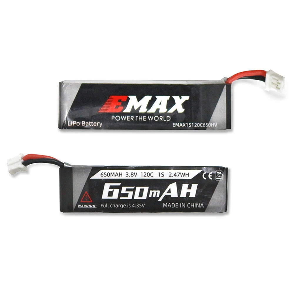 EMAX 1S HV 650mAh PH2.0 LiPo Batteries – Tinyhawk Compatible FPV Battery Pack (3pcs)